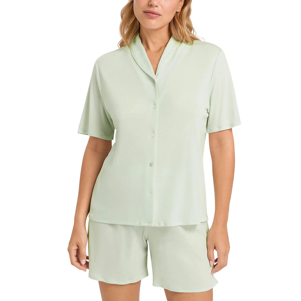 Hanro Women Short Pajamas Set Green Tea Size XL